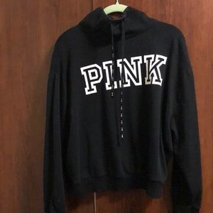 Pink black high neck sweater